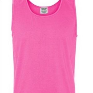 Neon Pink comfort color tank